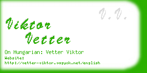 viktor vetter business card